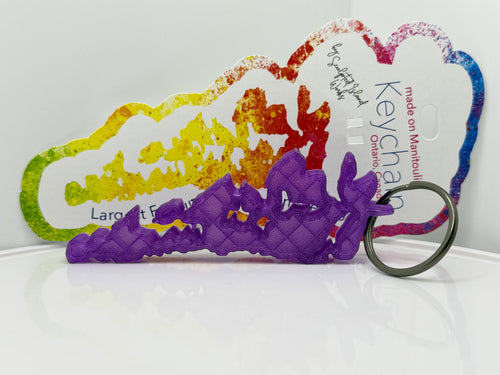 Translucent Purple Island keychain