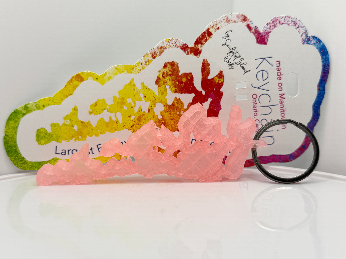 Translucent Rose Island keychain