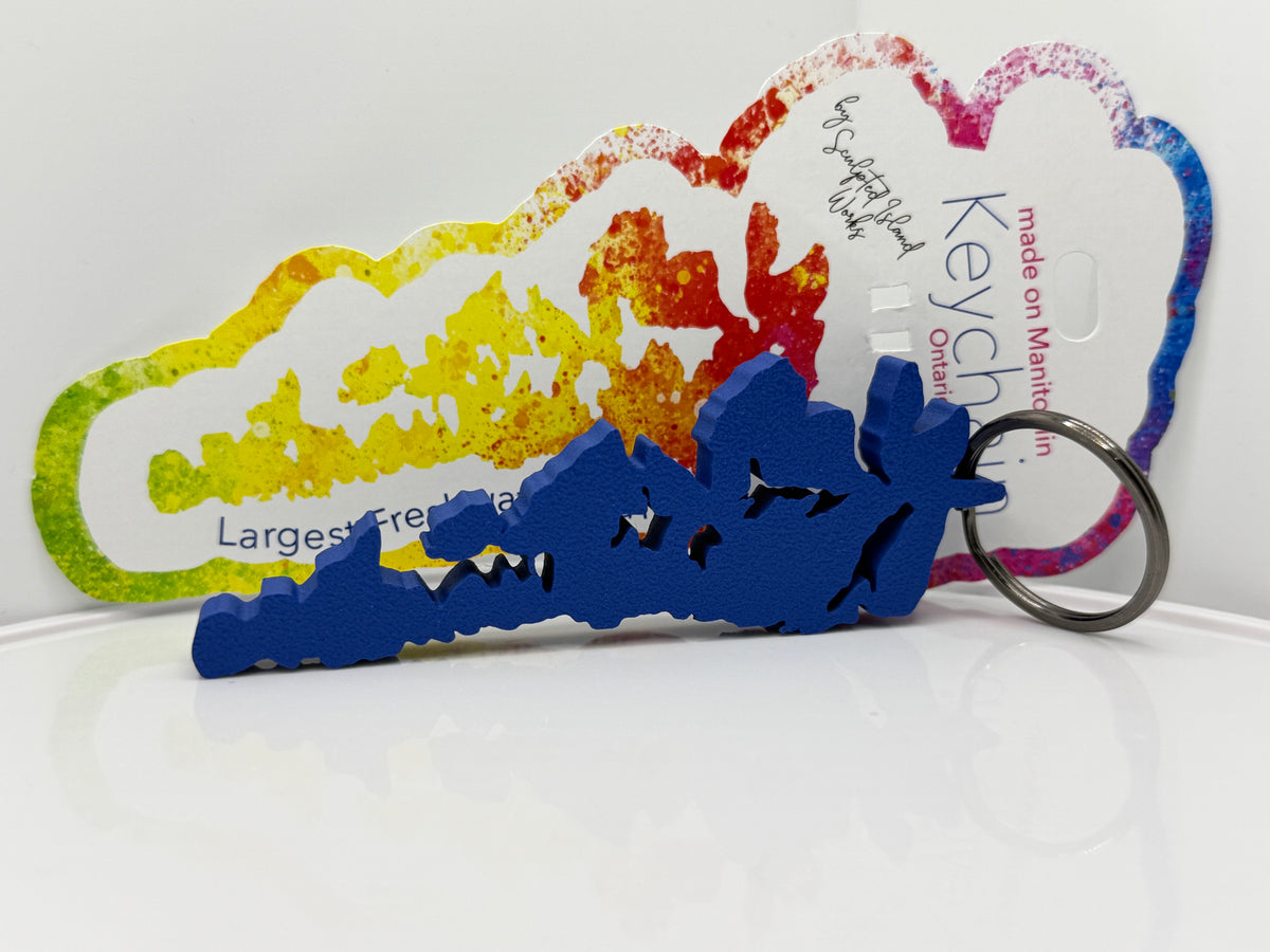 Royal Blue Island keychain
