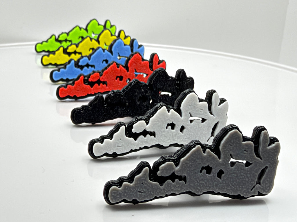 All seven Manitoulin Island shoe charm colours together